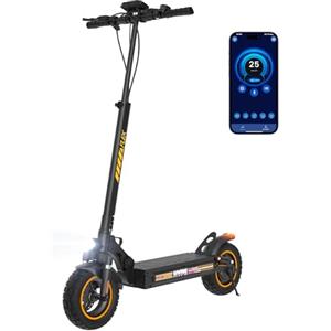 HeyScooter 500W Monopattino Elettrico Fuoristrada, 480WH Batteria, 6/10/15/25km/h, 35-40 Km Autonomia, 4 Sospensioni, 3 Sistemi Di Frenata, Antifurto, Controllo App,Pieghevole, Carico 120KG