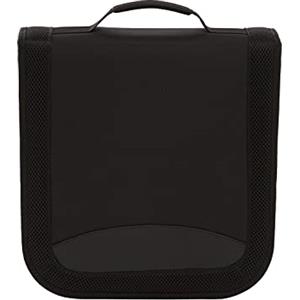 Amazon Basics Porta 128 CD/DVD in nylon, colore: Nero