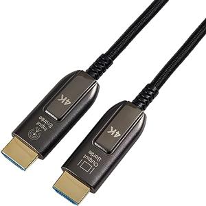 Amazon Basics Cavo HDMI in fibra ottica ad alta velocità intrecciato, 10 m, Nero
