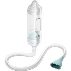 Braun Aspiratore nasale manuale 1 , Dispositivo per la rimozione del muco, Sollievo per il naso chiuso, Aspirazione manuale, 2 dimensioni di beccucci nasali , Lavabile in lavastoviglie , BNA050