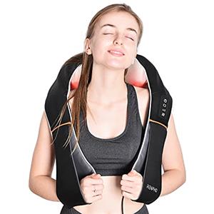 RENPHO Massaggiatore Cervicale, Massaggiatore Collo e Spalle con Calore, Elettrica per Tessuto Profondo Massaggio Impastante 3D Cuscinetto per Vita, Gamba, Polpaccio, Braccio, M