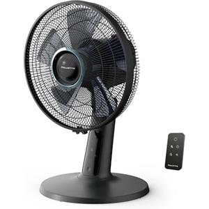Rowenta Turbo Silence Extreme, Ventilatore da Tavolo Silenzioso a 2 modalità e 5 velocità, Motore Effitech per Risparmio Energetico, Oscillazione a 120°, VU2750F0