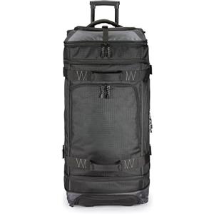 Amazon Basics Borsone da Viaggio con Ruote,Grande (89 cm, 137 litri),Trolley Leggero e Robusto in Tessuto Ripstop, Spazioso,con Manico Telescopico,Ideale per Viaggi,Lavoro e Tempo Libero,Nero