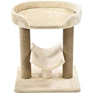 Amazon Basics Gatto albero con piattaforma tiragraffi, regular misure, Beige