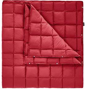 KingCamp Coperta da campeggio leggera per esterni, 200,7 x 144,8 cm, coperta da viaggio multifunzionale calda, coperta per dormire ultraleggera con bottoni a pressione, trapunta per picnic, spiaggia,