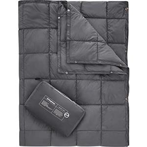 KingCamp Coperta da Campeggio Leggera per Esterni, Poncho da Viaggio Multifunzionale Calda,Sacco a Pelo Ultraleggera con Bottone a Pressione, Trapunta per Picnic, Spiaggia, Campeggio