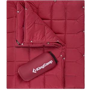 KingCamp Coperta da campeggio leggera per esterni, coperta da viaggio multifunzionale calda, coperta per dormire ultraleggera con bottone a pressione, trapunta per picnic, spiaggia, campeggio,
