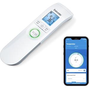 Beurer Ft 95 Bluetooth Termometro senza Contatto a Raggi Infrarossi, Facile Monitoraggio dei Dati su Smartphone Tramite App
