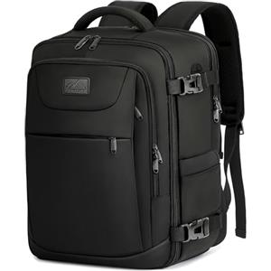 LYNXCHER Zaino da Viaggio Easyjet 45x36x20 - Bagaglio a Mano Aereo - Borsa da Cabina 30L per Uomo e Donna - Scuola, Lavoro, 15.6 Pollici Porta PC Nero