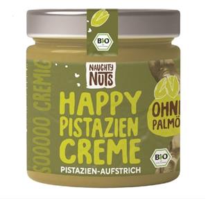 Naughty Nuts Bio Happy Crema al Pistacchio - 100% Naturale, Vegana, Senza Olio di Palma e Senza Zucchero - 200 g