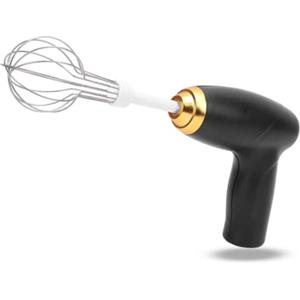 Jwthee Sbattitore manuale senza fili, sbattitore elettrico portatile senza fili, sbattitore elettrico portatile, sbattitore per uova per cottura e cottura in cuc ina (Verde, Nero) (Nera)