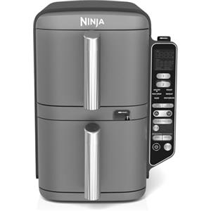 Ninja Double Stack XL Air Fryer - Friggitrice ad aria calda con termometro digitale, 9,5 l, verticale con quattro impostazioni di cottura, 2 livelli di cottura e 2 livelli, 6 funzioni di cottura, 8