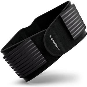 Supportiback Cintura di supporto per la schiena per uomini e donne, brevettata, doppia fascia regolabile per sciatica/schiena/ernia del disco/scoliosi, sollievo dal dolore, supporto lombare, certificata CertiPUR