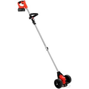 JAYEUW Tagliaerba elettrico a batteria da 800 W con 2 batterie da 1500 mAh e 1 caricabatterie, tagliaerba con 5 lame in plastica, 2 lame a forma di diamante, 1 rotondo