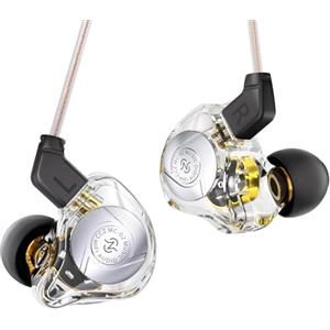 Keephifi CCZ MC02 Aura - Auricolari IEM a doppio magnete, driver dinamico da 10 mm per frequenze medio-basse, monitor in-ear cablati con jack da 3,5 mm