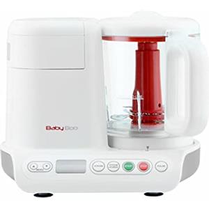 H.Koenig BB80 Frullatore a Vapore/Cuocipappa, Recipiente in Vetro 950 ml, 10 programmi, BPA free, Lame in acciaio, Bianco