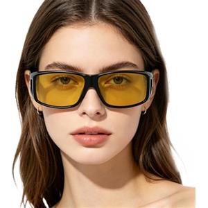Generic Occhiali da sole per guida notturna, protezione UV, polarizzate regolabili, occhiali antiriflesso per guida notturna, per camionisti, pesca, alpinismo, campeggio, corsa, sport, ciclismo