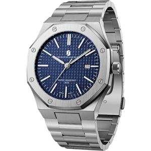 SAPPHERO Orologio da uomo Orologi uomo in acciaio inossidabile ottagonali impermeabili Movimento al quarzo giapponese Movimento al quarzo Business Casual con data e funzione luminosa