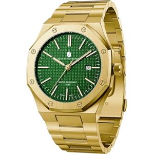 SAPPHERO Orologio da uomo Orologi uomo in acciaio inossidabile ottagonali impermeabili Movimento al quarzo giapponese Movimento al quarzo Business Casual con data e funzione luminosa