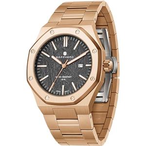 SAPPHERO Orologio da uomo Orologi uomo in acciaio inossidabile ottagonali impermeabili Movimento al quarzo giapponese Movimento al quarzo Business Casual con data e funzione luminosa