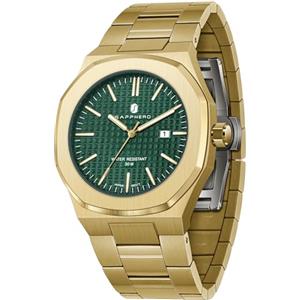 SAPPHERO Orologio da uomo Orologi uomo in acciaio inossidabile ottagonali impermeabili Movimento al quarzo giapponese Movimento al quarzo Business Casual con data e funzione luminosa