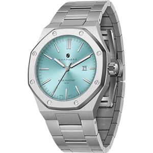 SAPPHERO Orologio da uomo Orologi uomo in acciaio inossidabile ottagonali impermeabili Movimento al quarzo giapponese Movimento al quarzo Business Casual con data e funzione luminosa