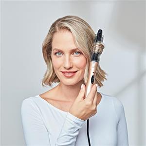 3 PAGEN Spazzola per ricci elettrica, ferro arricciacapelli - Styler per capelli per volume, ricci e onde, adatta per tutte le lunghezze dei capelli, colore bronzo, con interruttore on/off con