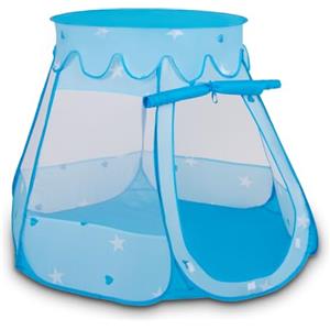 SELONIS Tenda 105X90 Castello con Palline Colorate per Bambini, Blu