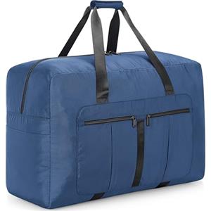 YOUNGOA Borsone da Viaggio Grande per Uomo Donna, 70L Borsoni Viaggio Pieghevole Impermeabile, Borsa da Palestra Leggera Travel Duffle Duffel Bag, Blu