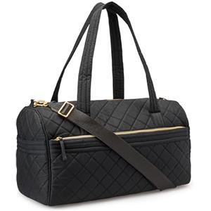 Amazon Essentials Borsone da Viaggio Trapuntato Donna, Nero, Taglia unica