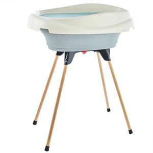 THERMOBABY - Kit fasciatoio e vasca da bagno VASCO - 2 in 1 - Fasciatoio - Vasca per il bagnetto su gambe pieghevoli - Dalla nascita fino a 12 mesi (max. 11 kg) - Made in France