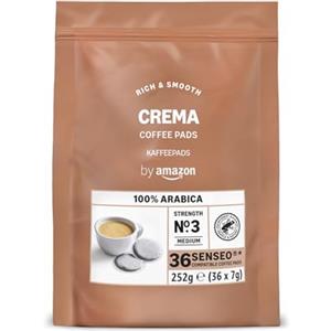 by Amazon Cialde caffè 100% Arabica, solo per macchine Senseo (non compatibili con sistemi E.S.E./macchine espresso), 36 Pezzi (1 Confezione da 36) - Certificato Rainforest Alliance