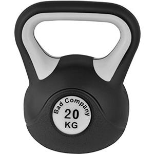 Bad Company Kettlebell in plastica con Manico I Peso a Sfera Serie Black & White I 20 kg