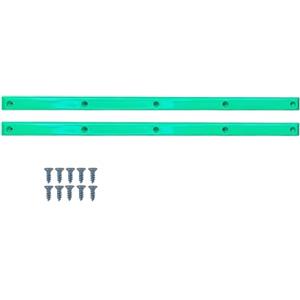 Vestamore 2 guide per skateboard, 36,5 cm, in plastica con 8 viti, guida in ABS, protezione dei bordi per skateboard, longboard, tavole da surf