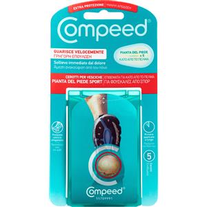Compeed Cerotti per Vesciche alla Pianta del Piede - 5 Pezzi, Guarigione Rapida e Sollievo Immediato