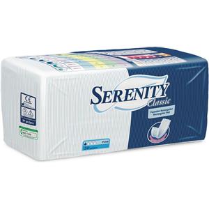 Serenity Classic Pannolone Rettangolare con Barriera - 30 Pezzi, Assorbimento Ipoallergenico per Incontinenza Lieve e Moderata