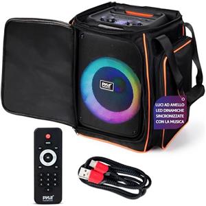 Pyle Cassa Bluetooth Potente, Altoparlante Bluetooth Portatile, Cassa Audio, Speaker, 100 Watt con Bassi Profondi e Acuti Nitidi