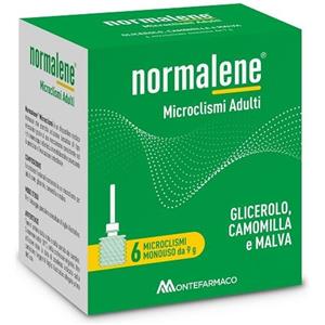 Montefarmaco Normalene Microclismi Adulti 6 Pezzi - Glicerolo, Camomilla e Malva per un'Azione Delicata