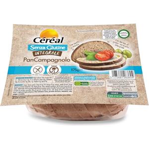 Nutrition & Sante' Cereal Senza Glutine Integrale Pan Campagnolo 175 g - Pane integrale con lievito madre e farina di grano saraceno