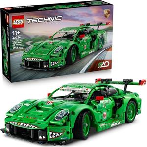 LEGO Technic Auto Porsche 911 GT3 R REXY AO Racing - Macchina Giocattolo - Kit di Modellismo con Motore a 6 Cilindri, Trazione Posteriore e Design da Dinosauro - Regalo per Bambini da 11 Anni - 42224