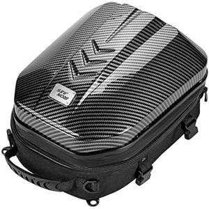 Grapelet Borsa per Casco da Moto con Guscio Rigido, Borsa Posteriore Impermeabile, Volume Espandibile 24L-35L, Zaino da Viaggio