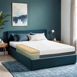 TANHK Materasso in Memory Foam a doppio strato Hypersoft Smart | Supporto ortopedico con tecnologia avanzata di circolazione dell'aria | Tessuto ipoallergenico e traspirante, Made in Italy, 140 x 200