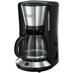 Russell Hobbs Macchina da Caffè Americano Programmabile con Timer 24h, Display LCD, Filtro Lavabile, Piastra Riscaldante, Funzione Stop-Goccia, Caraffa in Vetro 12 Tazze 1000 W - Adventure 24010-56