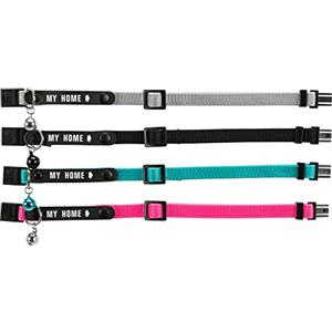 Trixie Gatto Collare con l'indirizzo, Nylon, colori assortiti