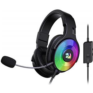 Redragon H350 RGB Wired Gaming Headset, dinamico RGB retroilluminazione - Stereo Surround-Sound - Driver 50 MM - Microfono staccabile, cuffie sovra-orecchio funziona per PC/PS4/NS