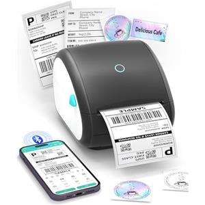 BORN4SHIP Stampante per Etichette Bluetooth, Stampante per Etichette di Spedizione, 4 x 6 Stampante Termica Stampante Etichette Label Printer Macchina Compatibile con Etsy,DPD, Ups, Otto, DHL