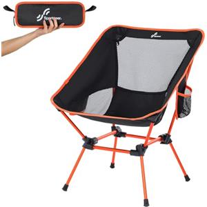 Sportneer Sedie da campeggio, leggere per esterni, con 2 tasche laterali e borsa portaoggetti, sedie pieghevoli e portatili, per campeggio, escursionismo, prato, picnic, spiaggia, viaggi all'aperto