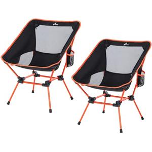 Sportneer Sedie da campeggio, leggere per esterni, con 2 tasche laterali e borsa portaoggetti, sedie pieghevoli e portatili, per campeggio, escursionismo, prato, picnic, spiaggia, viaggi all'aperto