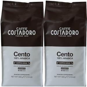 CAFFE' COSTADORO Costadoro Caffè in Grani, Qualità Superiore Made in Italy (Cento, 100% Arabica, 1 kg, 2 Confezioni da 500gr)