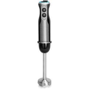Kolohoso Frullatore a Immersione 1000W,Immersione con 20 Velocità Regolabili, 4 Lame Affilate Minipimerblender, Mixer Immersione Anti-Schizzi per Tritare Ghiaccio, Pappe, Zuppe, Salse e Puree